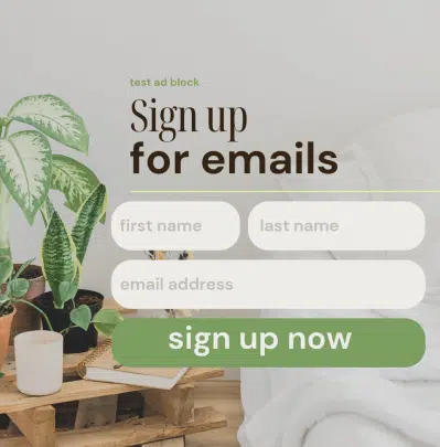 Sign up email test ad block 1