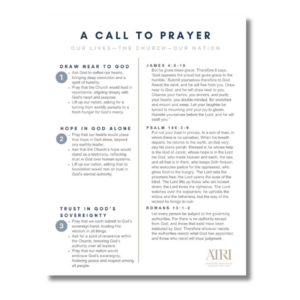 A Call to Prayer